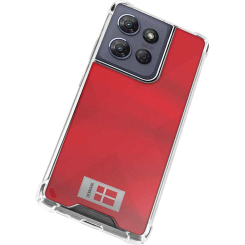 Denmark Soccer Flag Moto G 5G (2025) Clear Case